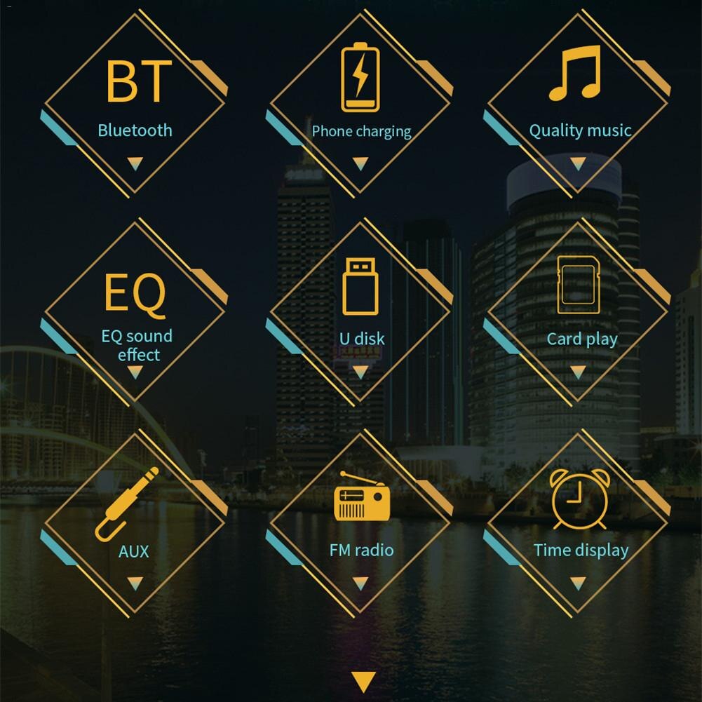 Autoradio multifonctions avec télécommande, lecteur MP3, Bluetooth, mains libres, chargement de voiture, carte MP3, RADIO, appel,