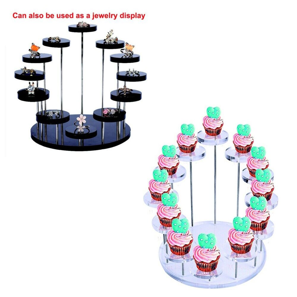 Round Display Stand Ring Acrylic Jewelry Bracket Props Cosmetic Lipstick Stand Plexiglass Display Props