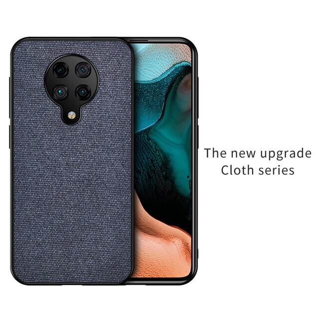 Funda de tela para Huawei Y9A, funda de lujo suave de silicona de TPU, funda trasera de plástico de PC duro para Huawei Y9A, Coque, Fundas a prueba de golpes: Blue