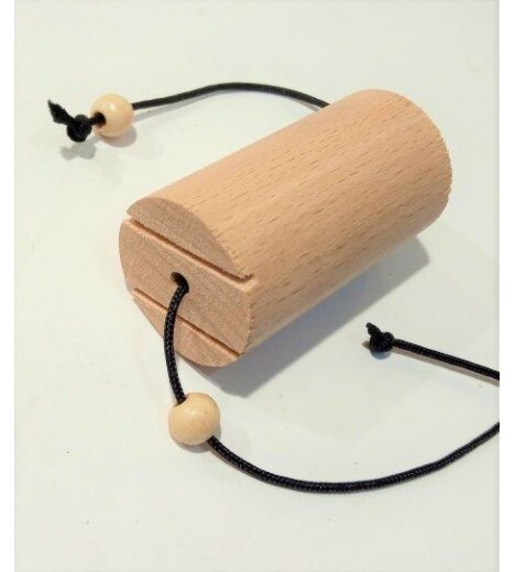 Pendule hébreu de cèdre, sans étiquettes (pendule unique)