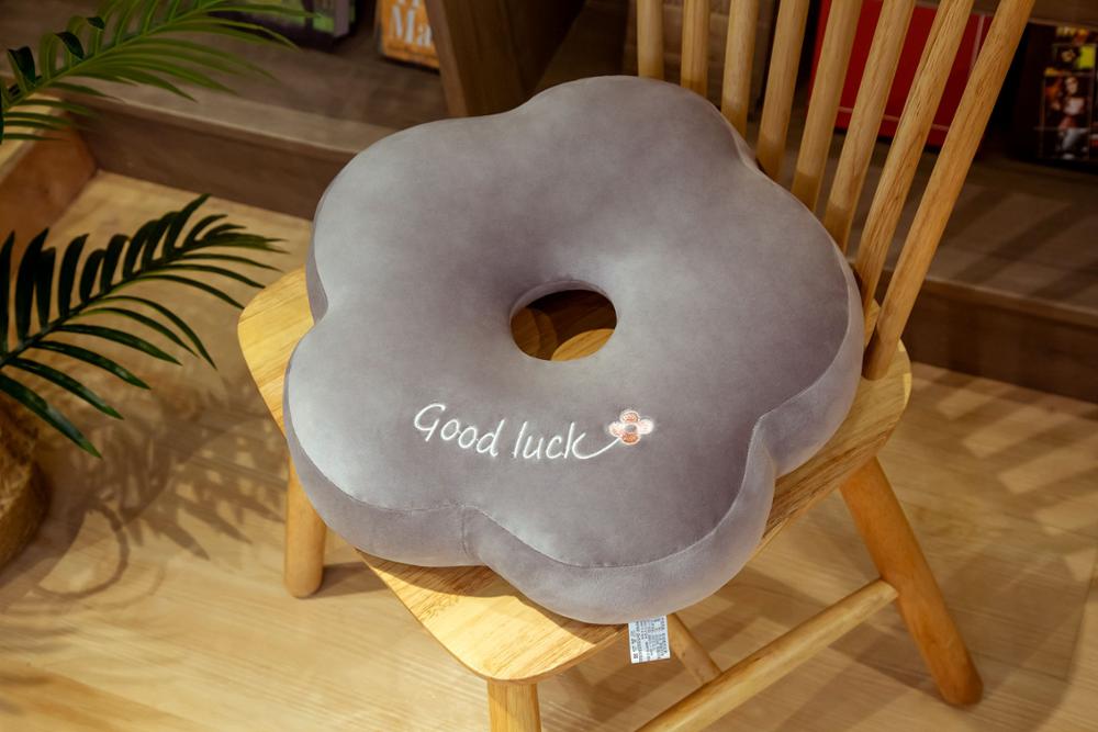 Almohadas con forma de flor, almohadas, decoración barata Cojines de asiento de coche para el hogar, cojines almohadones decorativos gruesos para sillas de oficina para sofá: Gris claro