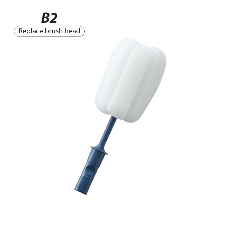 Removable Sponge Baby Cup Bottle Brush Kitchen Cleaning Tool Bottle Cleaning Cleaning Brush Glass Cup Cleaning Brush: Style-06