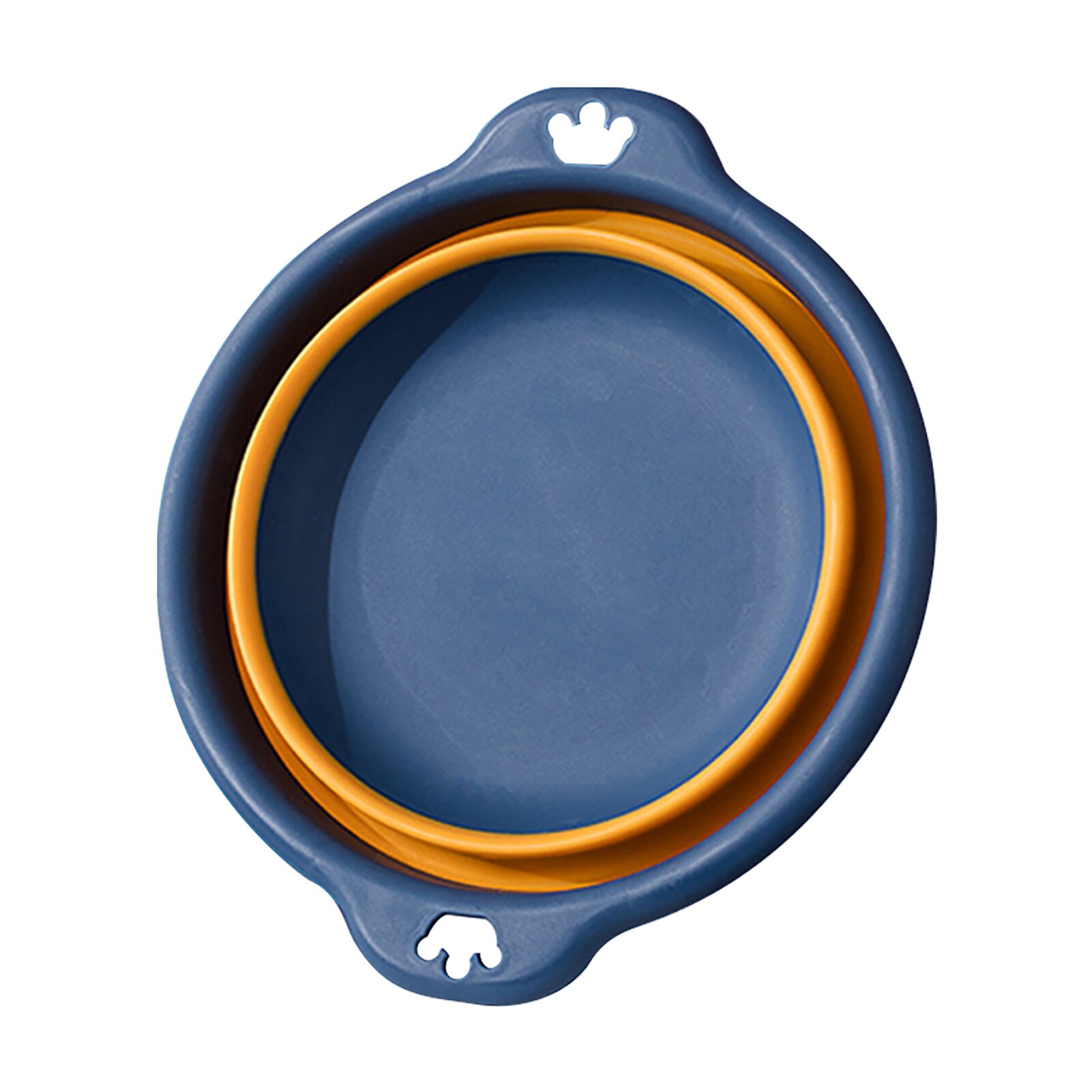 Round Collapsible Laundry Tub Foldable Washbasin Clean Bathroom Kitchen Space Saving Home Basket Portable Travel Picnic Camping