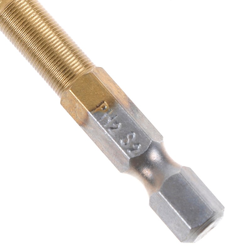 5pcs/set Anti Slip Electric Screwdriver Bits 1/4" Hex Shank Titanium Coated Screwdriver Bits PH2 50mm