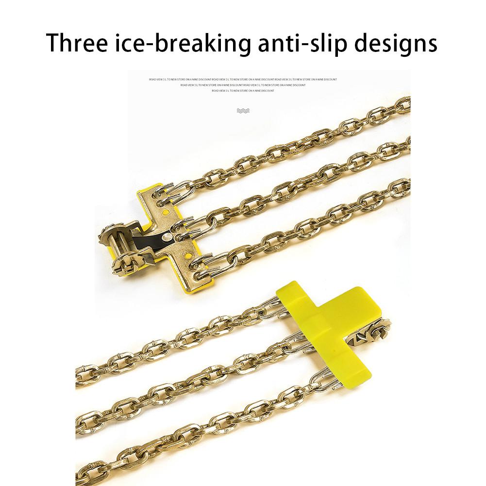 Cadena de nieve de invierno para coche, cadenas universales multifunción antideslizantes para neumáticos de nieve para coche/SUV/camiones, 1 ud.