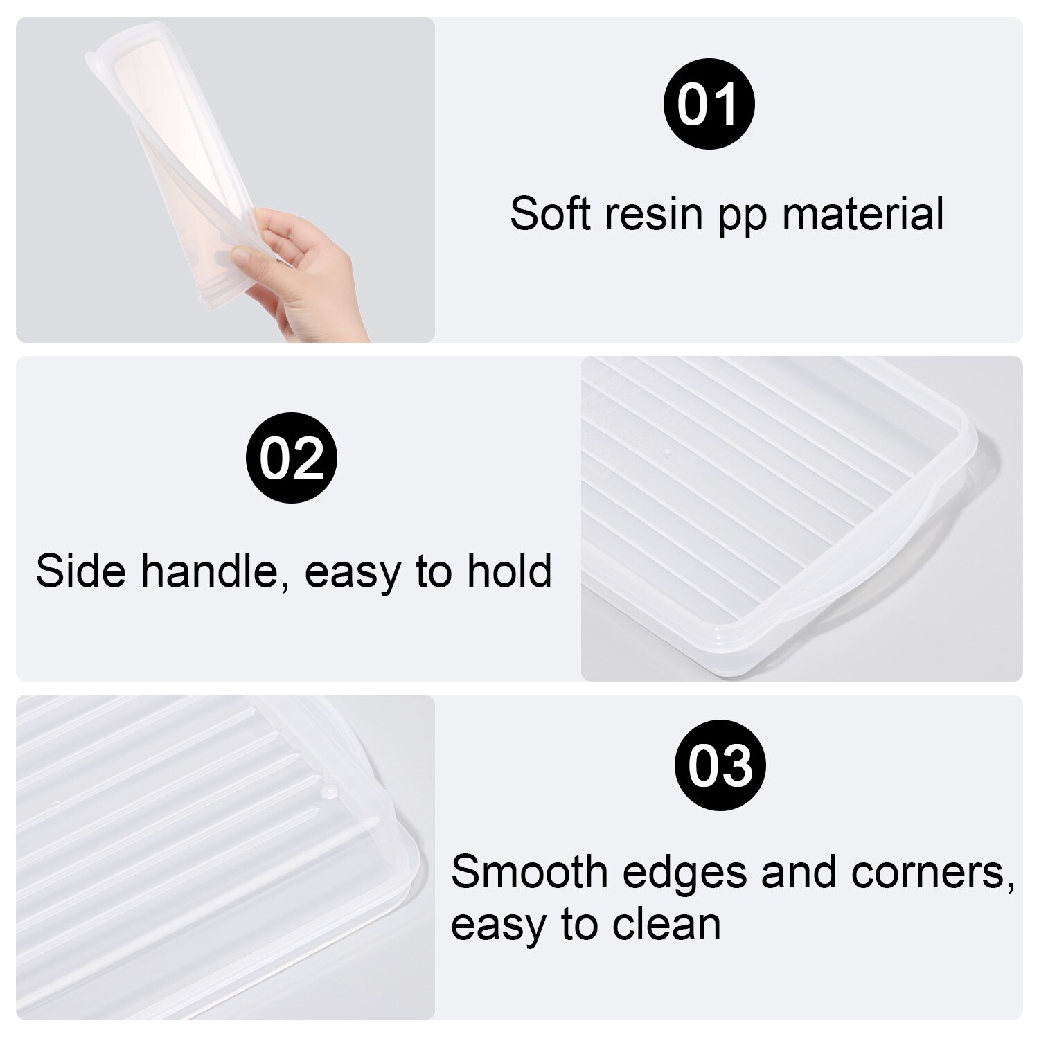 Organization Food Storage Freezer Box Meal Prep Cheese Containers Deli Meat Saver Bacon Storage Box Containers with Lid