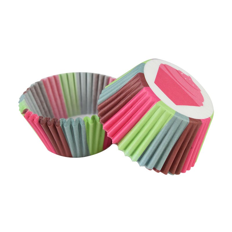 Emballage de gâteaux en papier, 100 pièces, tasses à Muffin, fête, bricolage, cuisine, lieu de cuisson, moule Cupcake, Dessert, boîte étanche à l&#39;huile de 7cm