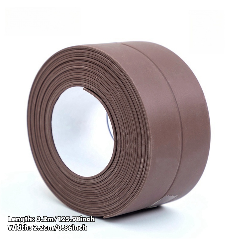 Waterproof Self Adhesive PVC Sealant Tape for Bathtub Toilet Sink Countertop Shower Tile Bathroom Kitchen Leak Proof Durable Cau: Silver