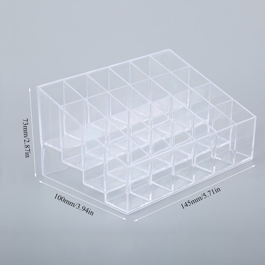Transparent Multifunctional Home Bedroom Lipstick Stand Case Cosmetic Makeup Tools Organizer Holder Plastic Box