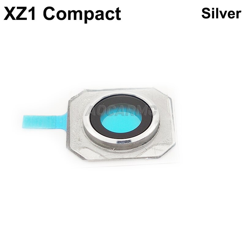 Aocarmo Zurück Objektiv Hinten Kamera Len Glas Mit Ring Rahmen Anhaftender Aufkleber Für Sony Xperia XZ1 Kompakte XZ1Mini XZ1C G8441 g8442: Silber-