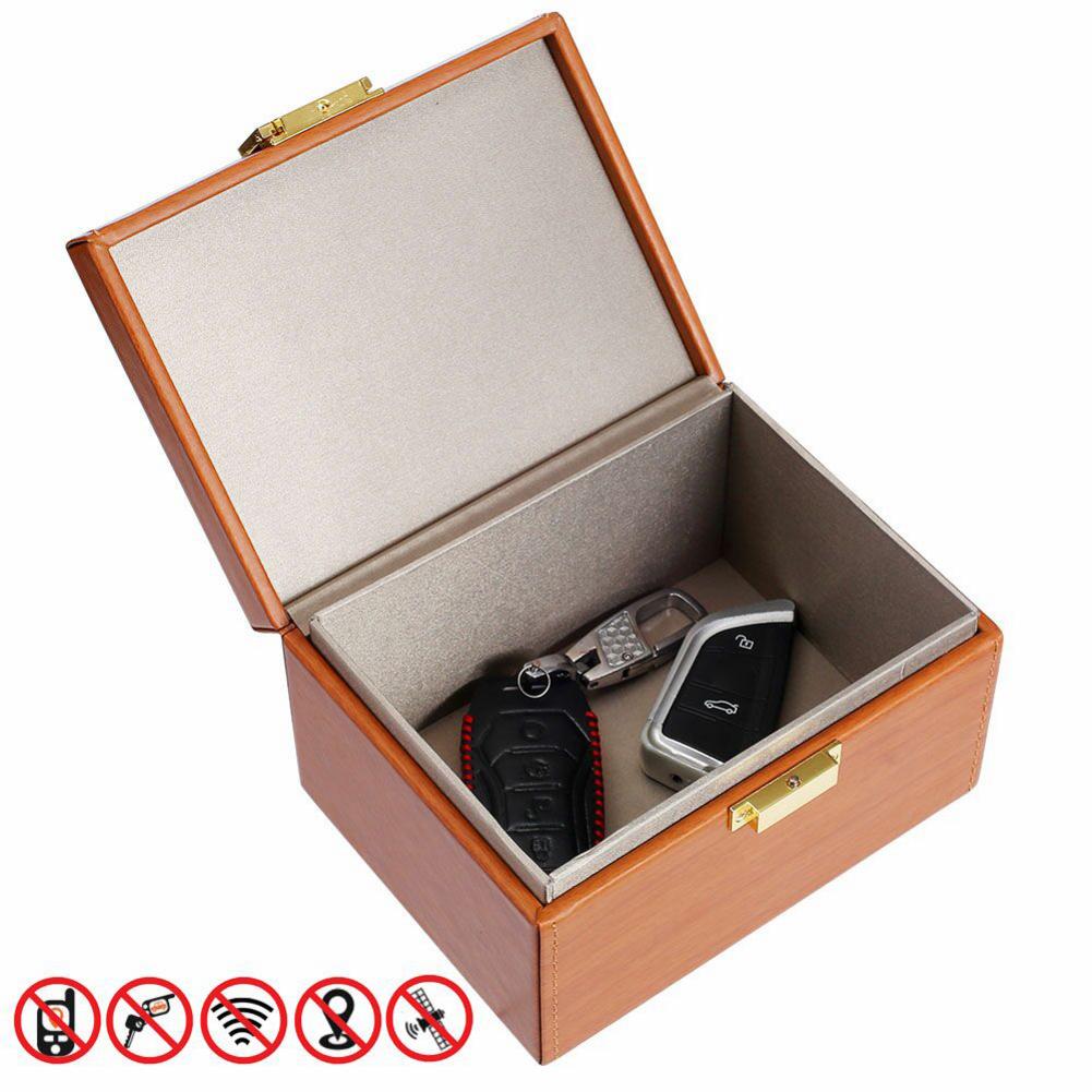 Signal Shielding Bag Car Key Signal Blocker Box Pouch Anti Theft Key Safe Blocking Pouch Case Radiation-proof Mobile Phone Box