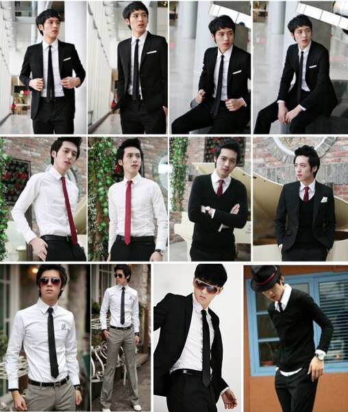 20 Styles Solid Men's Skinny Ties Plain Gravata Narrow Slim Ties Jacquard Woven Silk Ties for Mens Wedding Cravata 5.5cm