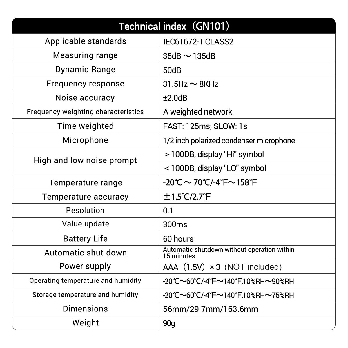 Digitale 35db-135db Dezibel Lärm Meter LCD Anzeige Klang eben Meter Hohe-präzise Klang Dezibel Monitor Haushalt Lärm Tester