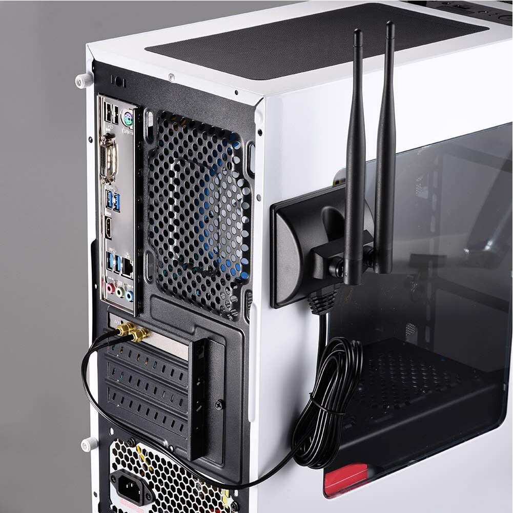 Dual Band WiFi Router Dual RP-SMA Male Signal Booster Antenna 6dBi Network Hotspot Amplifier Wireless Range Extender