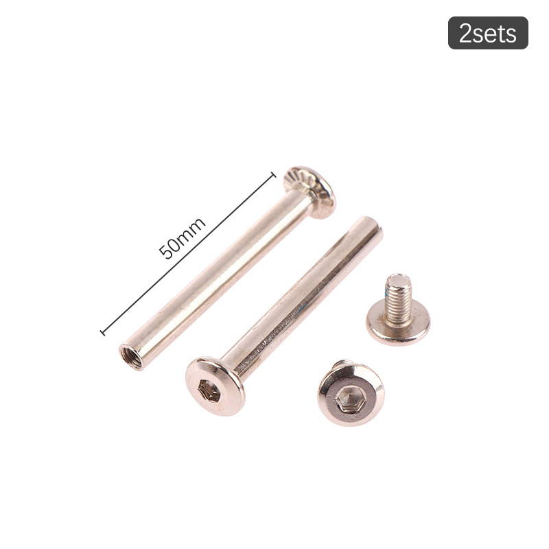 2sets Luggage Accessories Stainless Steel Luggage Screws Luggage Wheels Bolts: Silver