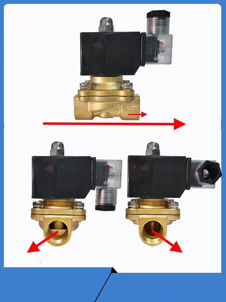1/4" 1/2" 3/4" 1" 1-1/4" 1-1/2" 2" Normally Closed Brass Water Valve Solenoid Valve IP65 for Water Oil Air 12V/24V/220V/110V