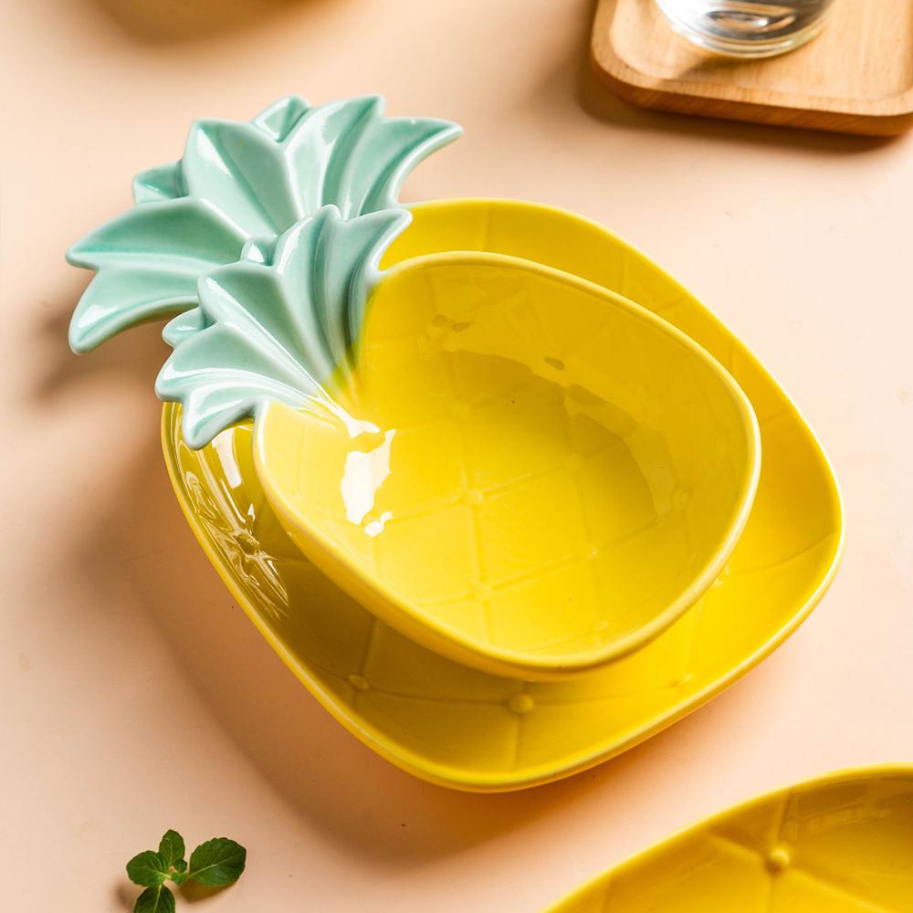 Mdzf hedelmä välipala ananas lautaset talousastiat lasten ruokailuvälineet jälkiruoka kulhot astiasto keittiötarvikkeet
