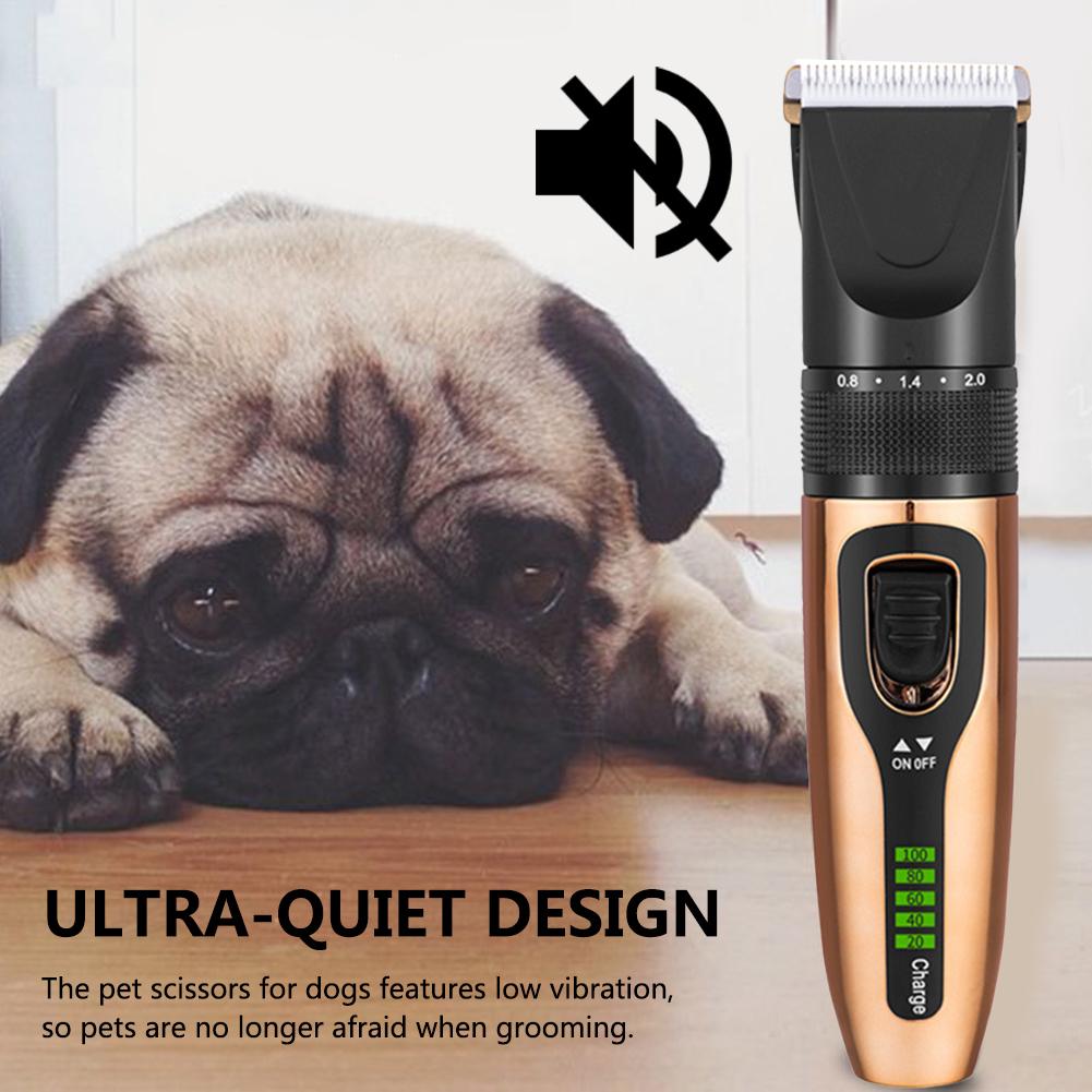 Pet Dog Cat Hair Trimmer Rechargeable Low-noise Pet Hair Clipper Remover Grooming Hair Trimmer Electrical Pets Hair Cut Machine