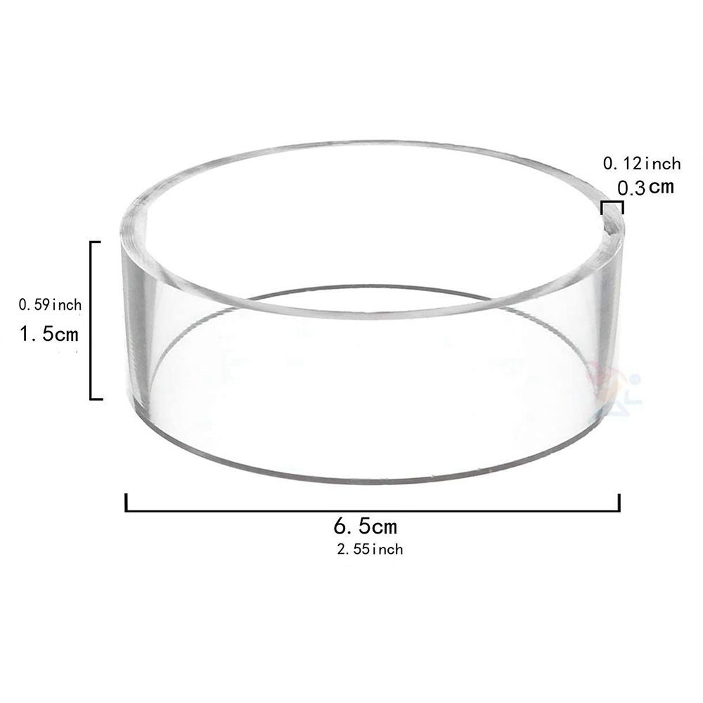 Acryl Display Stand Clear Ring Ambachtelijke Stands Plastic Ronde Display Stand Voor Golfbal Honkbal Softbal Tennisbal Collection: 6.5cm