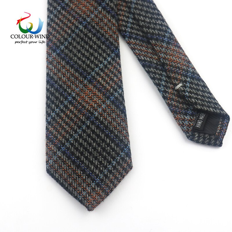 Formal Men's Wool Neck Ties Narrow Striped Solid Color Ties Set Soft Pocket Square Handkerchief Sets Lots