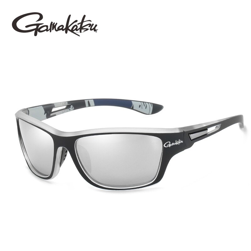 Gamakatsu Angeln Polarisierte Sonnenbrille Angeln Polarisierte Sonnenbrille Sonnenbrille Männer draussen Sport Brille Uv Schutz: Silber-
