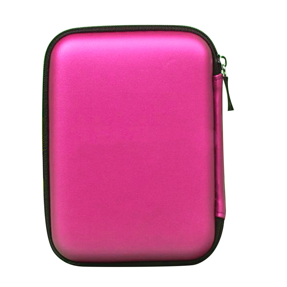 2.5 Inch Externe USB Harde Schijf Schijf Carry Case Cover Bag voor SSD HDD: Rose