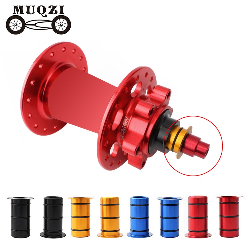 MUQZI-eje pasante de cubo de bicicleta de montaña, adaptador de liberación rápida, convertidor de cubo de rueda delantera y trasera, diámetro reducido, 15mm a 12mm