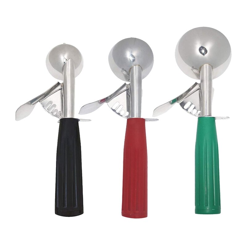 Kleine ijslepel 2 TSP, Professionele roestvrij stalen koekjesschep 30mm met snelle trekkerontgrendeling Good Grips voor aardappelpuree, gehaktballen, Mellon Ballen en koekjes