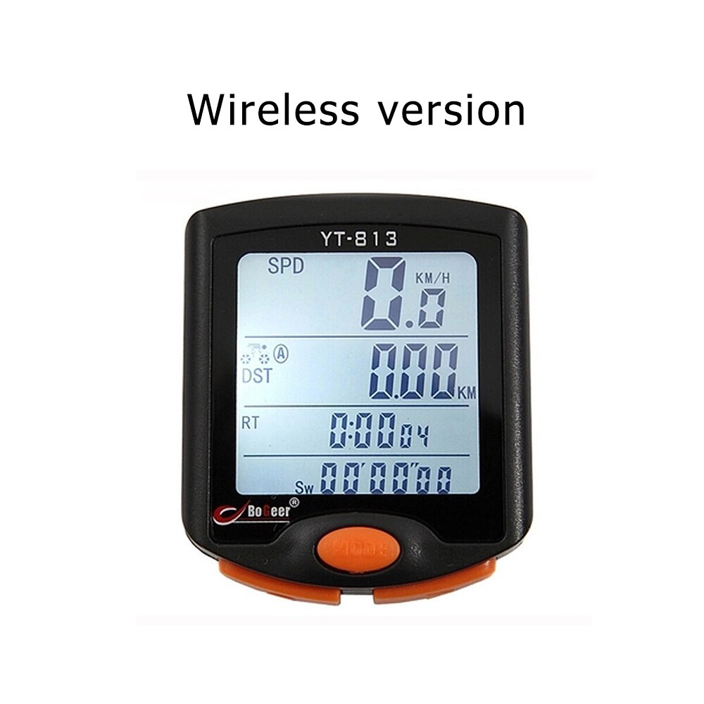 Multifunctionele Bike Speed Meter Fiets Computer Snelheidsmeter Met Sport Sensoren Waterdichte Snelheidsmeter Digitale Fiets Computer: Wireless version