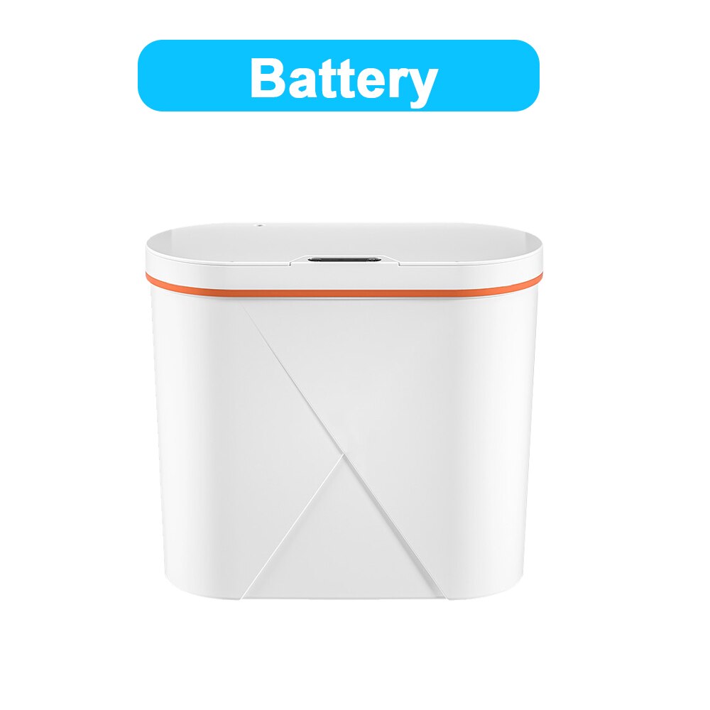 Aromatherapy Smart Garbage Bin Automatic Household Bathroom Toilet Bedroom Living Room Waterproof Narrow Seam Sensor Bin: White  Normal Type