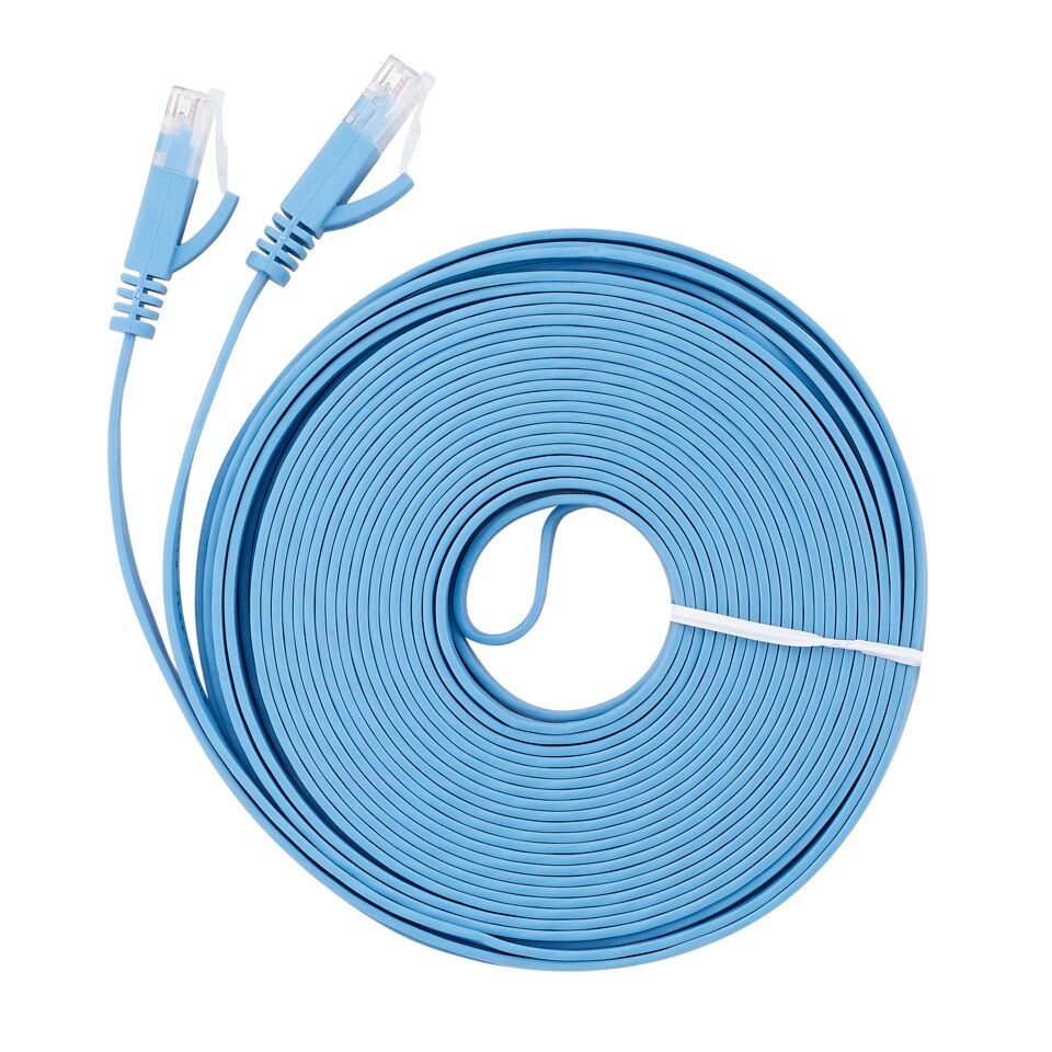 Cavo Patch Ethernet piatto CAT-6 RJ45 lballist per Router Modem rete LAN connettore RJ45 50cm 1m 2m 3m 5m 10m 15m: Blue / 5m