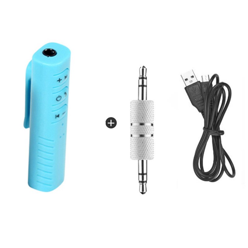 3.5mm jack bluetooth adapter håndfri bluetooth aux dongle mini lyd receptor bluetooth modtager til auto bilsæt musik: Blå