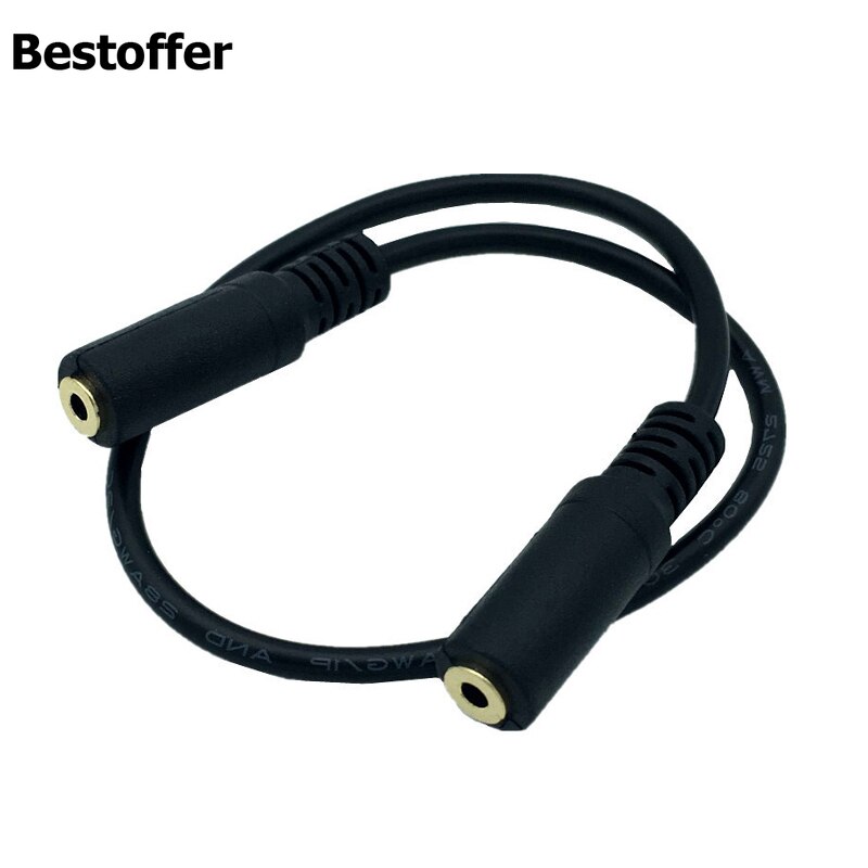 30Cm Dc 2.5Mm 3Pole Vrouwelijke Plug Aux Audio Trrs Adapter Converter Kabel