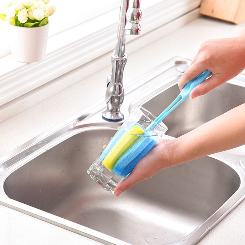 Éponge bouteille brosse bébé alimentation lait bouteille tasse verre nettoyant lavage cuisine outils de nettoyage