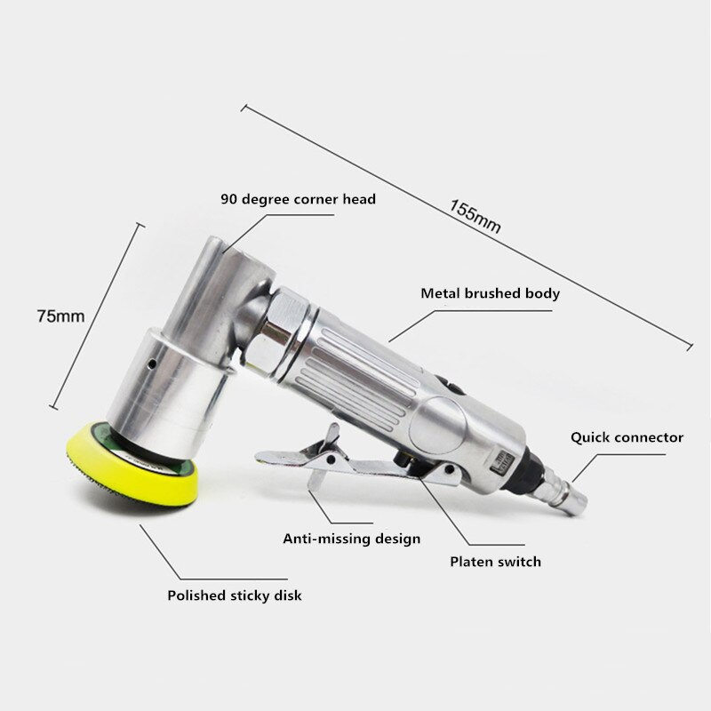 Auto Polierer Luft Polierer orbital Schleifer Polieren Maschine Pneumatische Schleifen Werkzeug Auto Wachsen Maschine Auto Polnischen 15000 Rpm
