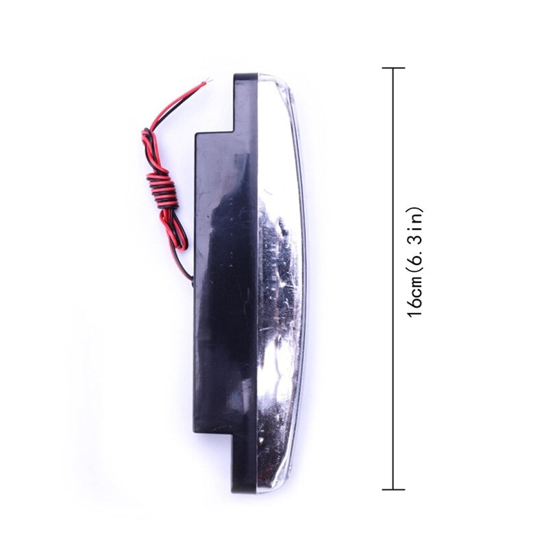 Luz de circulación diurna antiniebla para faros delanteros, luz de conducción diurna blanca de 8led para coche con luces de advertencia de navegación automática, estilo de coche
