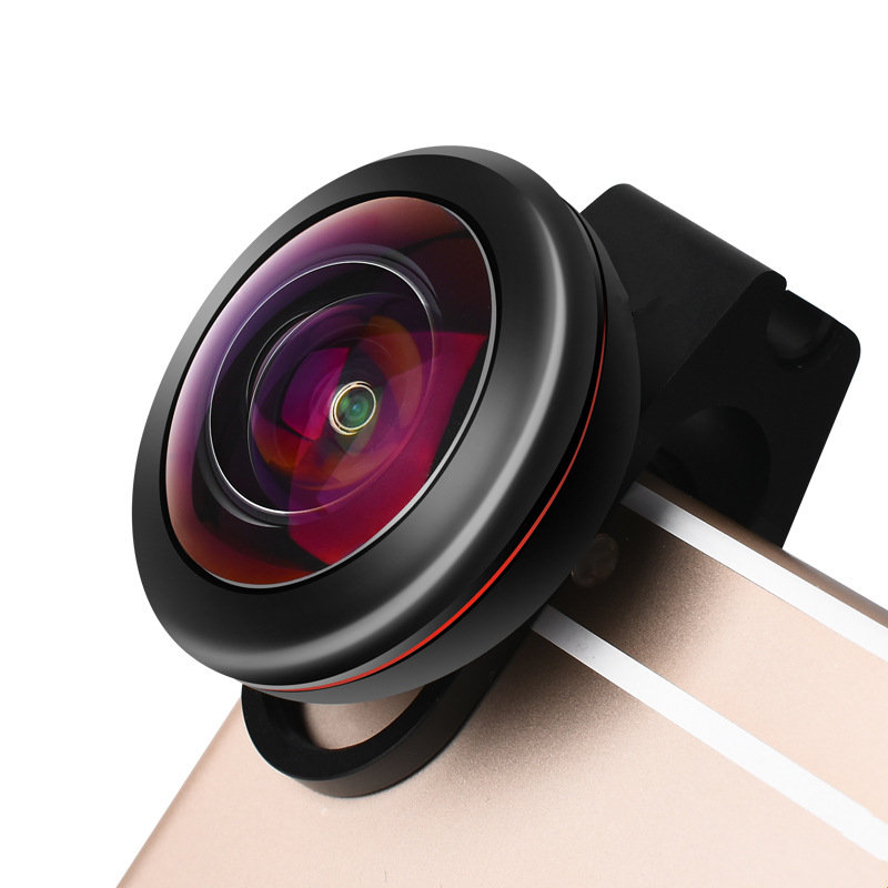 Lente de ojo de pez súper sin distorsión 238 grados 0.2X marco completo gran angular lente de teléfono inteligente Universal para iPhone Android nivel SLR