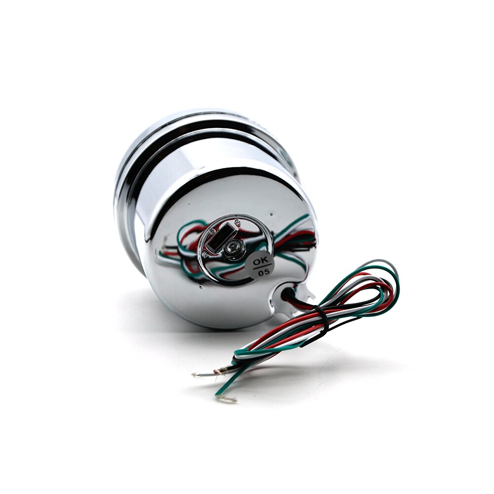 3.75" 95mm White Electrical Tachometer RPM Gauge With Internal Shift Light 4 6 8 Cylinders Chrome Rim