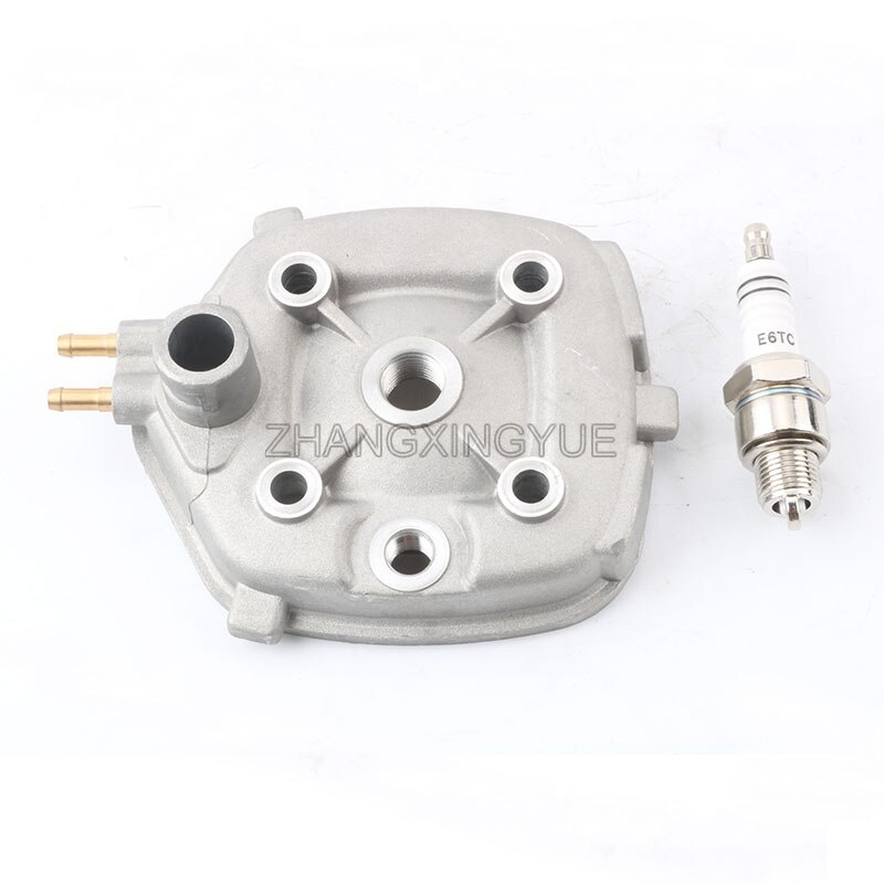 40mm/47mm 2 takt Cilinder Hoofd + E6TC bougies voor Minarelli Beta Ark 50 LC Eikon 50 50cc/70cc: 44mm 60cc