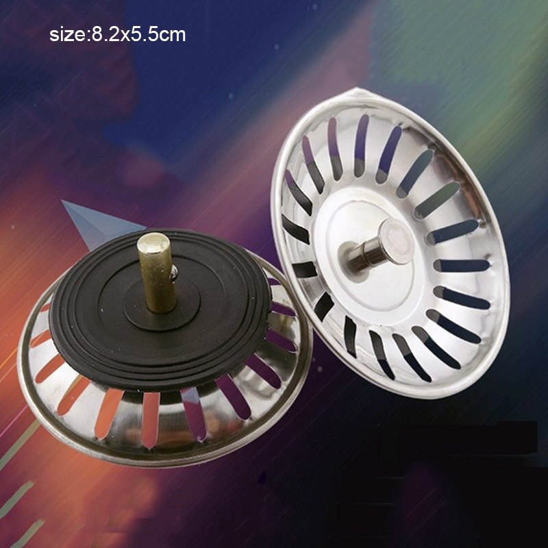 Aanrecht Stopper Zeef Anti-Verstopping Rvs Spoelbak Verwijdering Stopper Geperforeerde Rtrainer Mand Afvoer Filter Zeef: B-84MM-Thicken