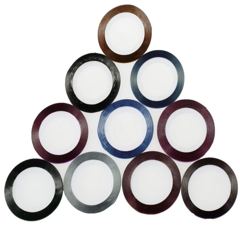 Cinta de líneas de pelado de uñas multicolor, adornos de decoración para uñas, rollo de cintas adhesivas, herramienta de decoración para manicura, 10/20/30 colores