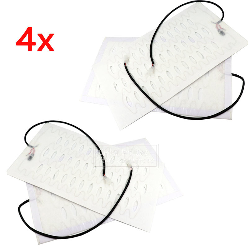 2x/4x12V coprisedili riscaldati per auto universali pad in fibra di carbonio riscaldato seggiolino auto auto riscaldamento pad riscaldatore invernale riscaldatore 48cm x 27cm: 4pezzi
