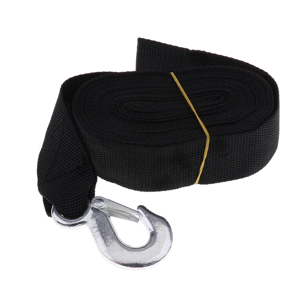 7.5m Marine Winch Trailer Replacement Webbing Nylon Strap + Heavy Duty Hook