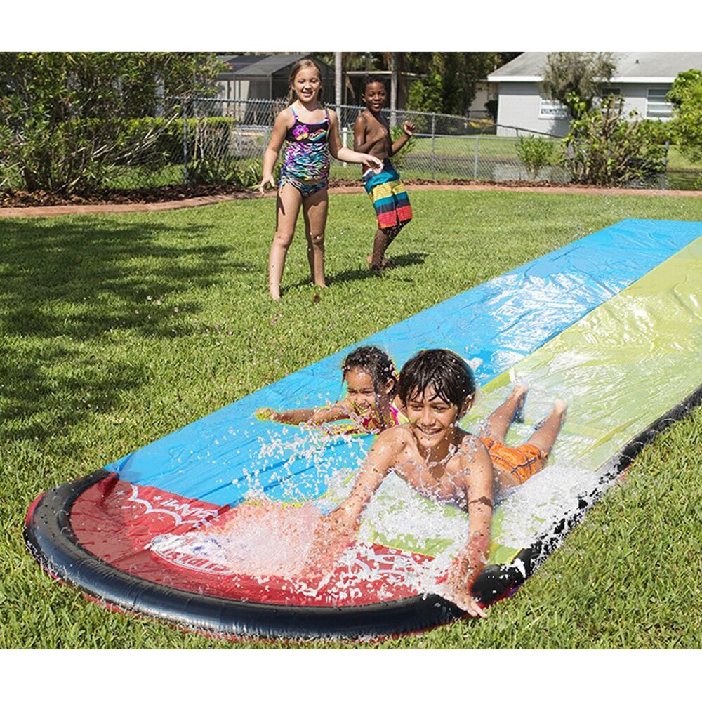 4.8m Doppio Surf Scorrevole di Acqua Gonfiabile in PVC Prato Acqua Presentazioni Aziende Produttrici Giochi Piscina per Bambini Giardino dietro la casa all'aperto Giocattolo Giochi per Bambini