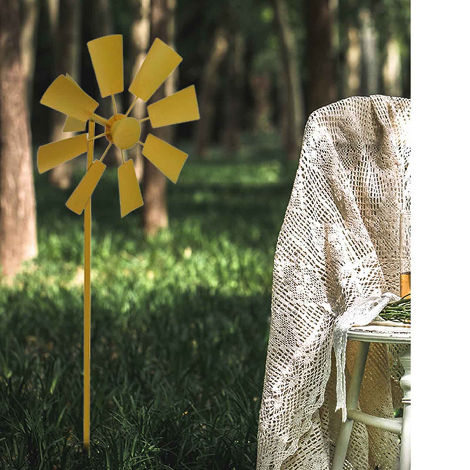 Garden Spinning Windmill Decorative Iron Windmill Yard Plug-in Winnower Garden Wind Spinner Ornament Garden Decorations#g30
