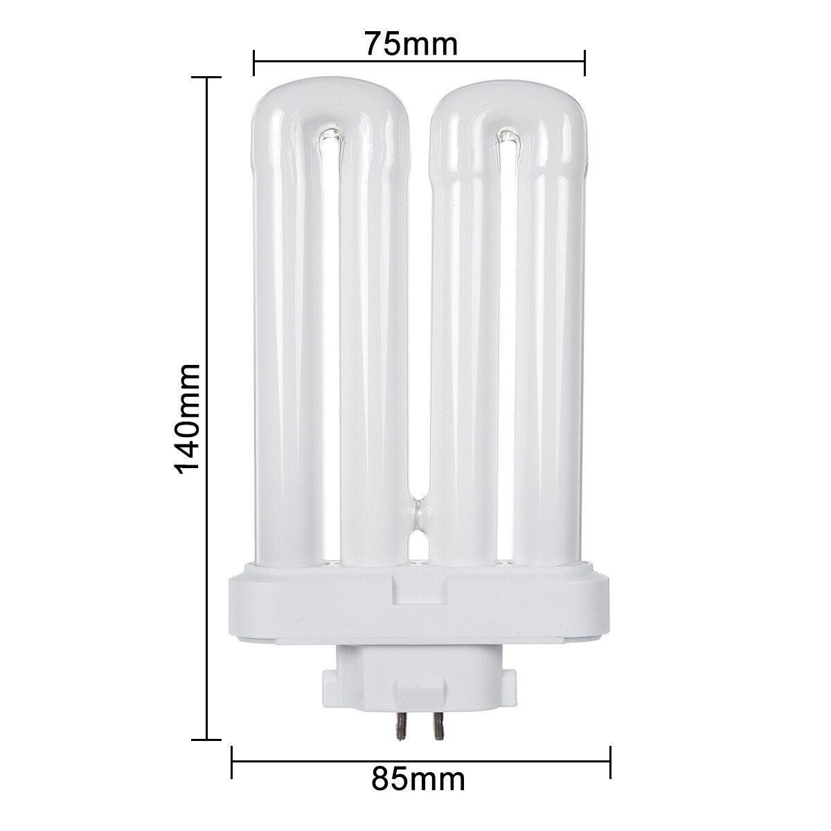 Tubo de luz fluorescente compacto Smuxi 27W, 4 filas de bombillas, tubo de 4 pines, lámpara de ahorro energético, Bombilla blanca pura 6500K, iluminación AC220V