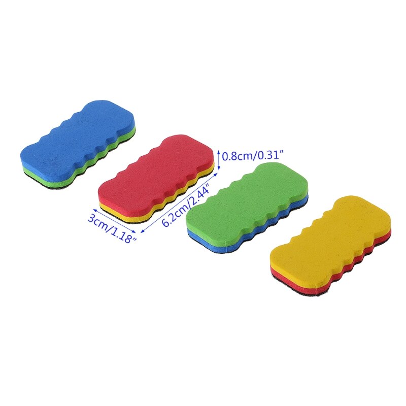 Gomma per lavagna bianca colorata 1 PC per materiale scolastico per ufficio Multi colore a secco