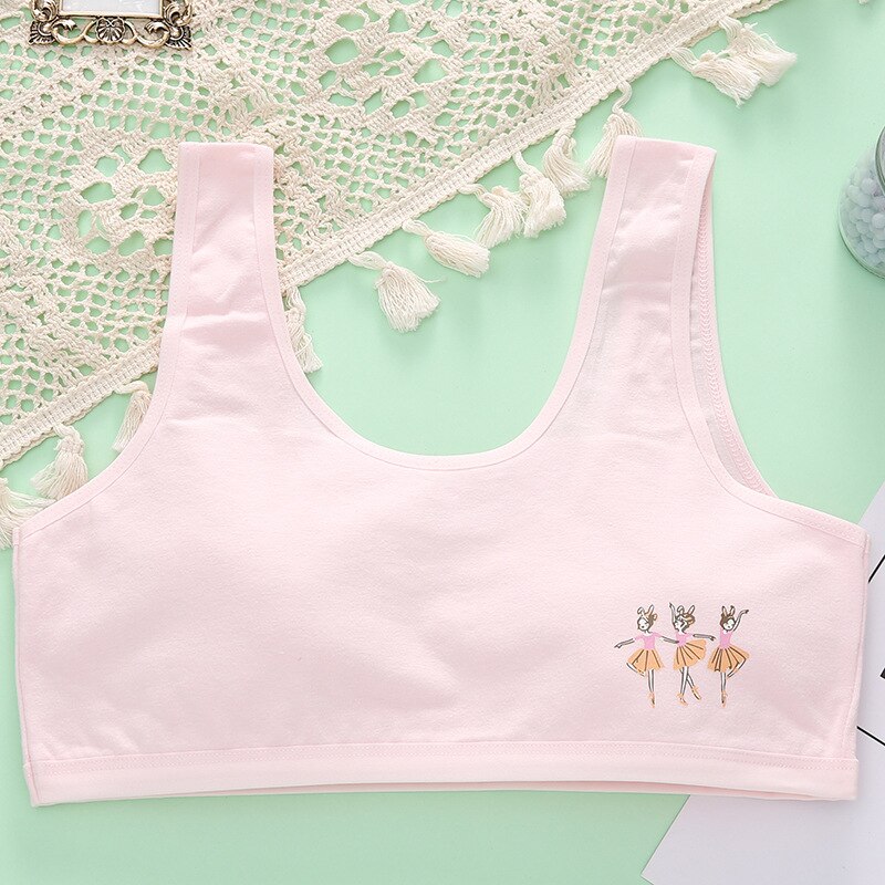 Development Period Vest Girl Wrap Chest Tube Top Underwear Period Student Underwear Bra Girls 7-16 Years Old Top Vest: 4 / 26-42KG