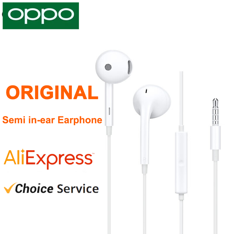 Original OPPO MH135 auricular con cable semi-en-auricular 3,5mm auriculares ordenador portátil teléfono móvil Universal HD micrófono llamada auriculares
