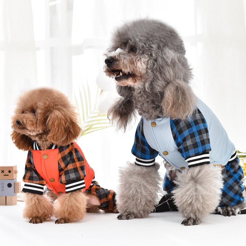 Calça xadrez para cachorro, fantasia macia para camisa de inverno, quatro pernas, roupa para gato de estimação, cachorros pequenos, acessórios para pets